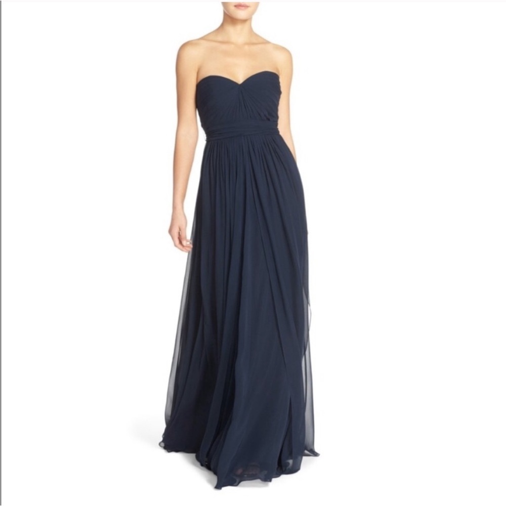 Jenny Yoo Navy Blue Mira Convertible Dress 18